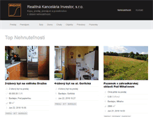 Tablet Screenshot of investorsro.sk